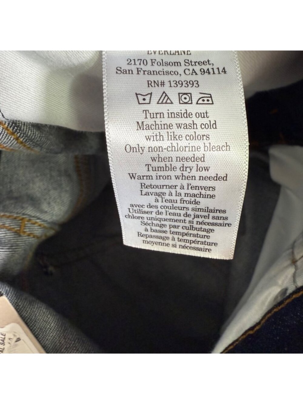 Everlane Womens High-Waisted Ankle Jeans Pure Blue Size 26 Organic Cotton Blend - Picture 10 of 15